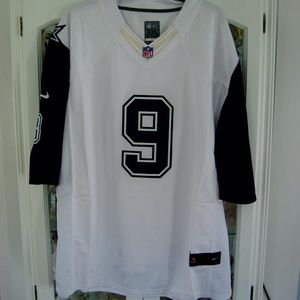 NEW DALLAS COWBOYS TONY ROMO #9 WHITE XXL THROWBACK EMBROIDERED SEWN JERSEY
